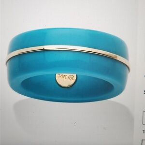 Palm Beach Jewelry Viennese Turquoise Ring, Yellow Gold, Size 6, preloved